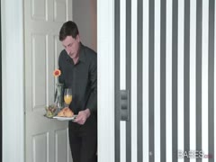 The man in black suit fucks orgy his blonde girl