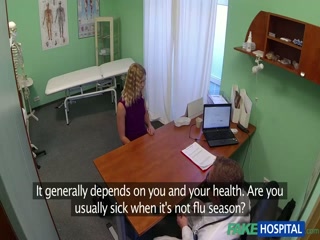 Banged deep her tight pussy on massage table