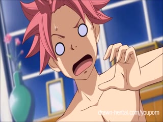 Fairy Tail XXX parody - Erza gives a dream blowjob