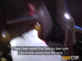Fake Cop Hotel room blonde surprise for cop