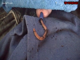 big cock play with worm