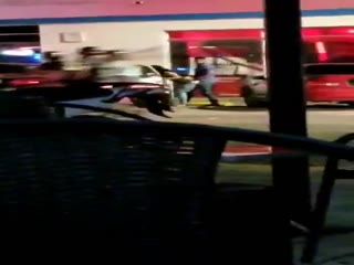 Slut fucked in front of club