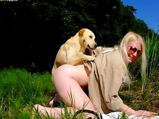 Dog fuck women zoophile on thegrass